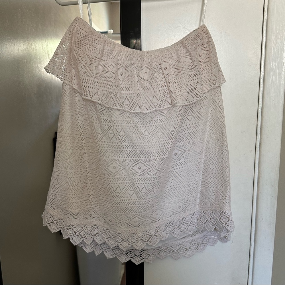 Ocean Drive Strapless top off white medium